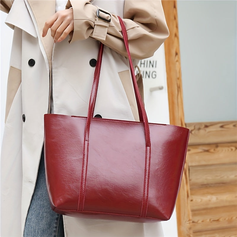 Minimalist Large Capacity Tote Bag Solid Crossbody Bag Women's Handbag