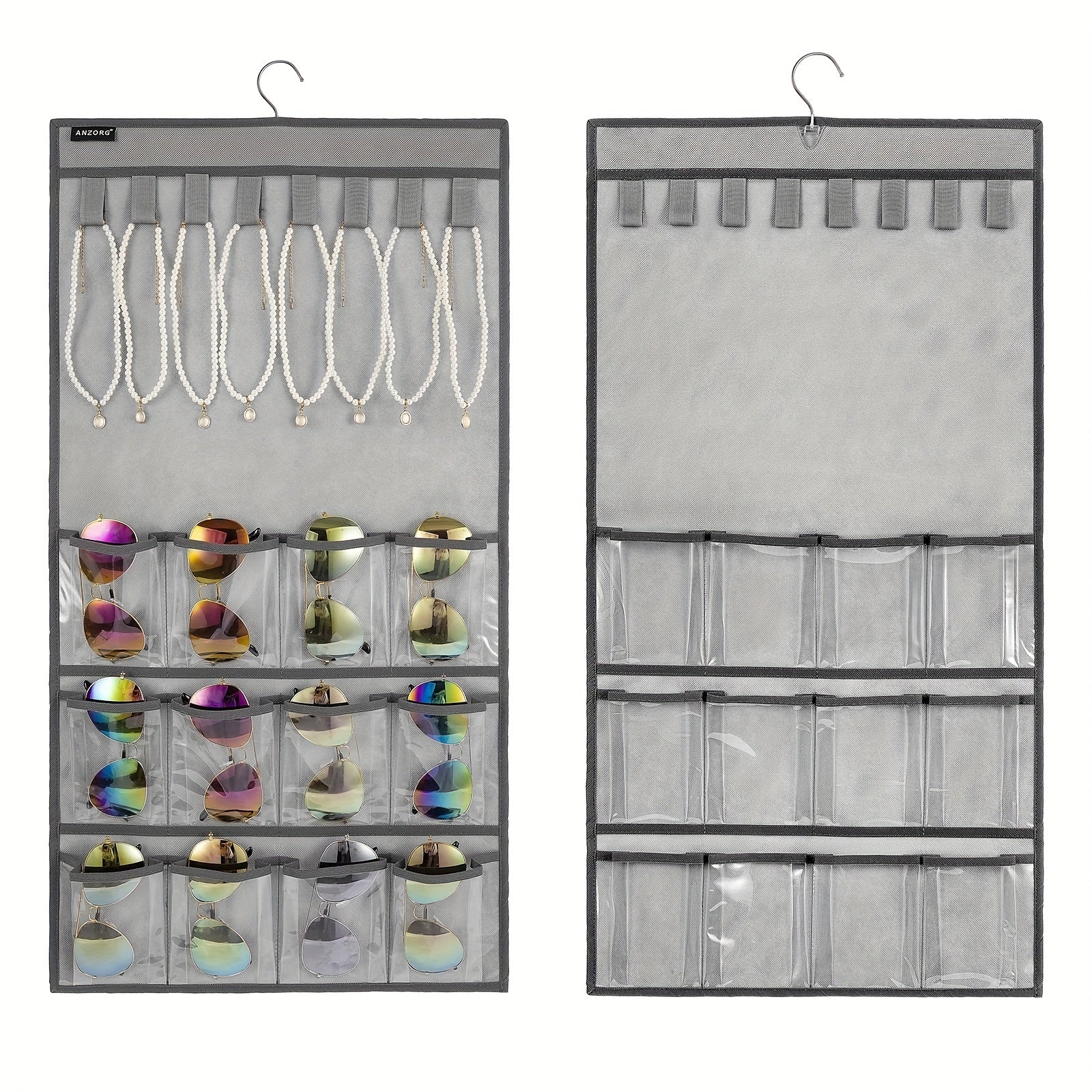 Dual Sided Sunglasses Organizer Jewelry Display Storage