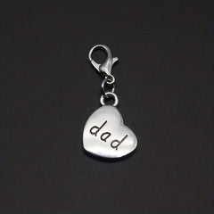 8pcs Silvery 3D Family Member Pendants Lobster Clasp