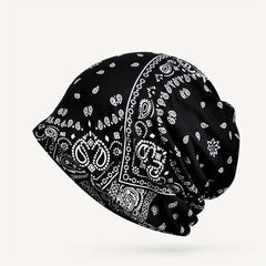Paisley Print Elastic Beanie Turban Cap Unisex Chemo Hat