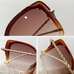 Y2K Oversized Cat Eye Sunglasses Beach Party UV400
