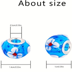 30-50-100pcs 15x11mm Large Hole Glass Bead Loose Bead DIY Jewelry Accessories