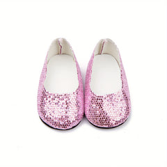 Sequin Pocket Doll Shoes for 18 inch American Dolls