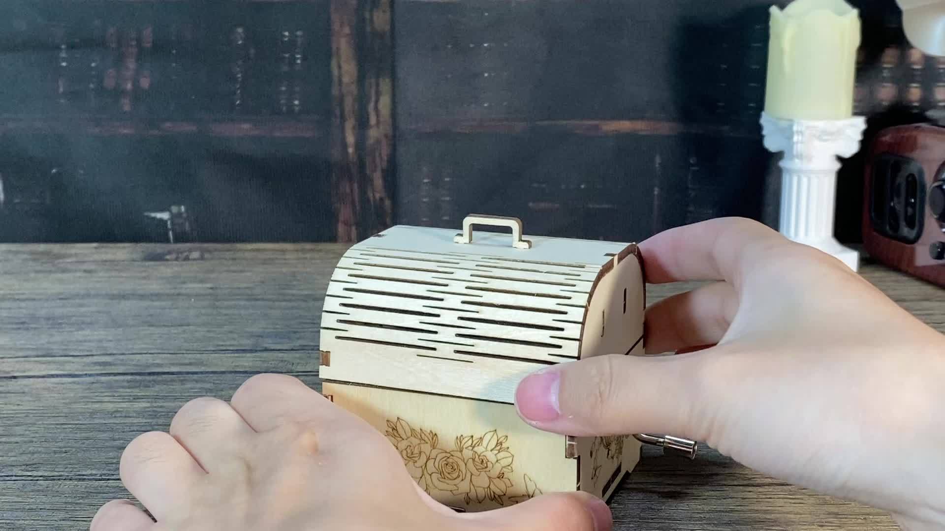 Wooden Music Box 3D Puzzle You Are My Sunshine Hand Treasure Model Kit