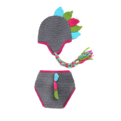 Cute Dino Baby Hats 2Pcs Set for Newborn Photography Props