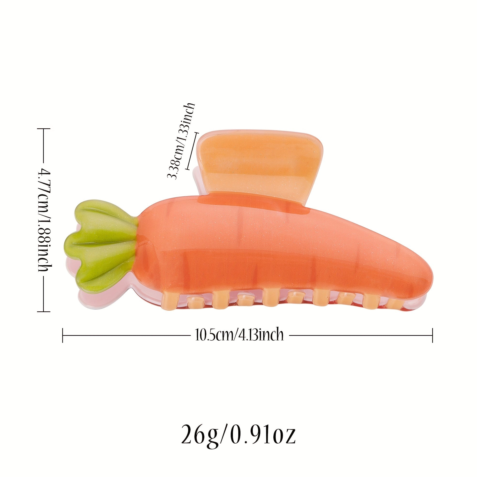 2pcs Fruit Series Hair Clip Acrylic Hair Clip PVC Watermelon Strawberry Shape