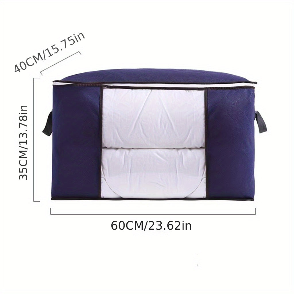 Large Clothes Storage Bag Organizer with Handle & Clear Window