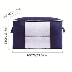 Large Clothes Storage Bag Organizer with Handle & Clear Window