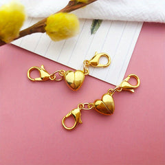5pcs Heart Magnetic Buckle DIY Bracelet Necklace Set
