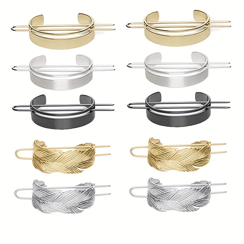 Metal Feather Hairpin Classic Hairpin Female Headwear Hair Accessories