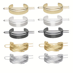 Metal Feather Hairpin Classic Hairpin Female Headwear Hair Accessories