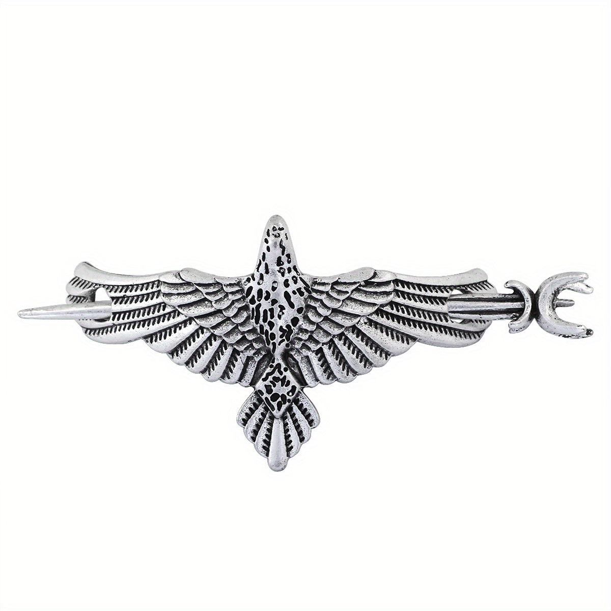 Vintage Witch Pagan Hairpin Dragon Crescent Moon Hairpin Magic Occult Hair Stick
