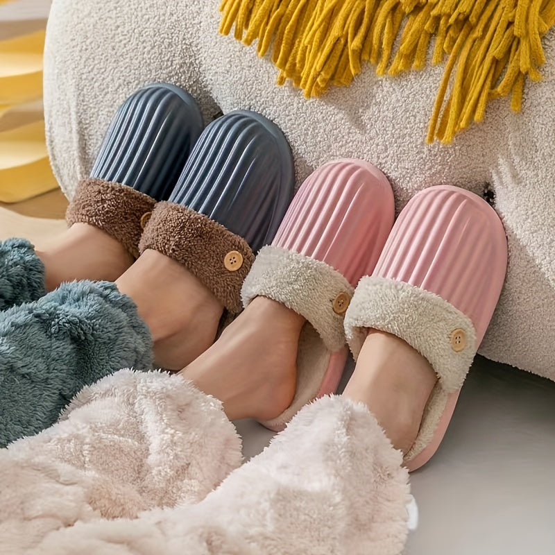 Unisex Warm Slippers Comfy Non slip Home House Shoes Winter