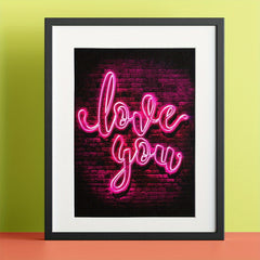 Children Unicorn and Angel Neon Posters - Modern Art Home Decor - A5 A4 A3