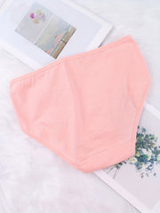 6 Pack Plus Size Panties Set Women's Plus Bow Knot Print Contrast Panel Panties
