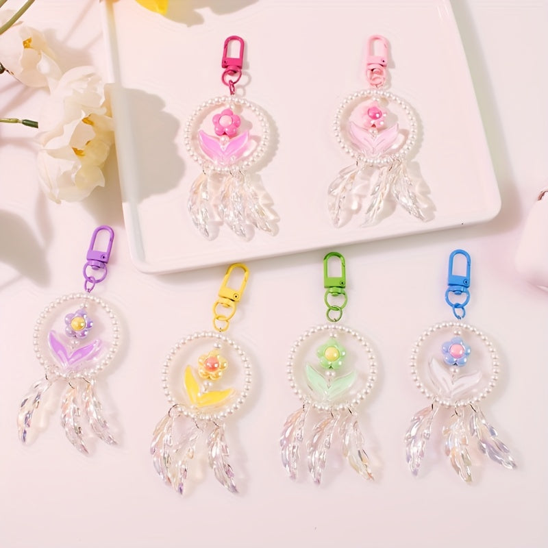 Y2K Beaded Keychain Pendant Bracelet Bag Accessories