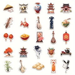 50pcs Chinese Element Graffiti Stickers DIY Sticker Pack