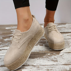 Women's Platform Lace Up Espadrille Shoes Lightweight & Comfortable