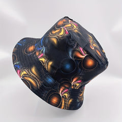 Geometric Tie Dye Print Bucket Hat Reversible Basin Hat