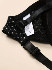 3 Pcs Women's Sexy Print Front Open Plunge Bras