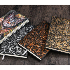 A5 Cat Embossed Vintage Notebook - 100 Sheets