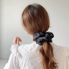Organza Solid Oversize Scrunchie Ponytail Elastic Hair Tie Scrunchy