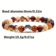Natural Agate Bracelet Hand woven Rope Tourmaline Lapis Lazuli Turquoise Amber