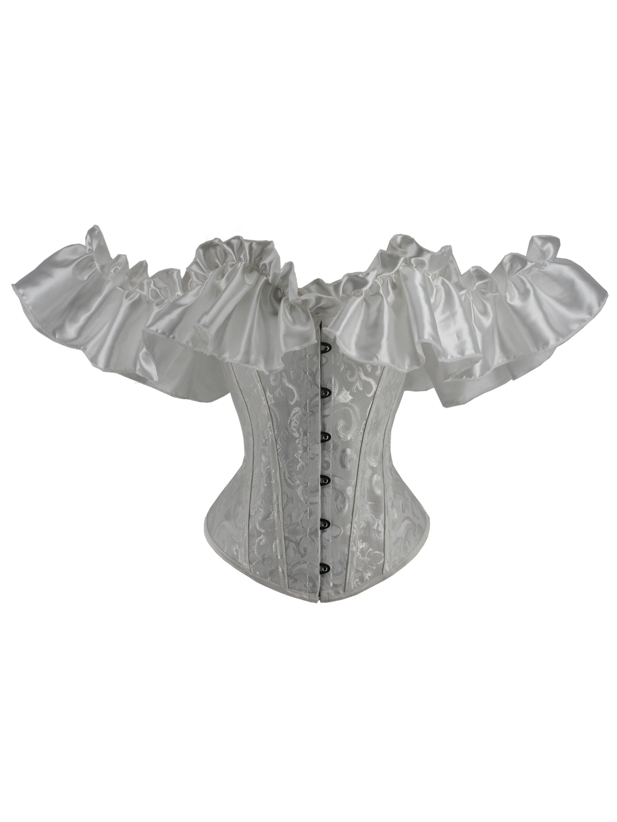 Flounce Sleeve Lace Up Bustier Top