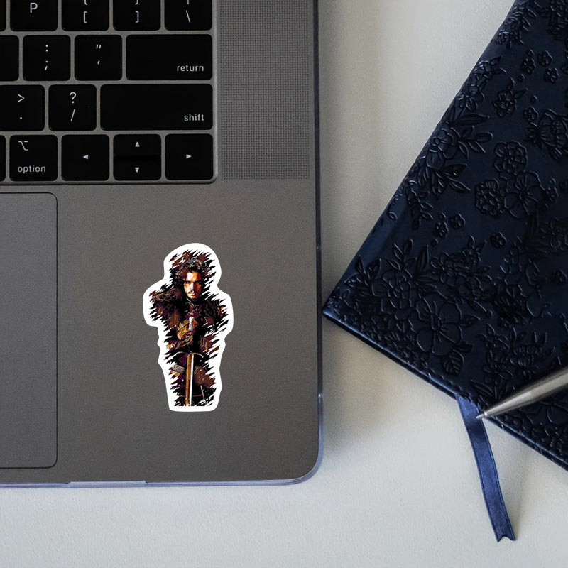 Jon Snow Sticker with Kiss Cut - Game of Thrones Fan Art