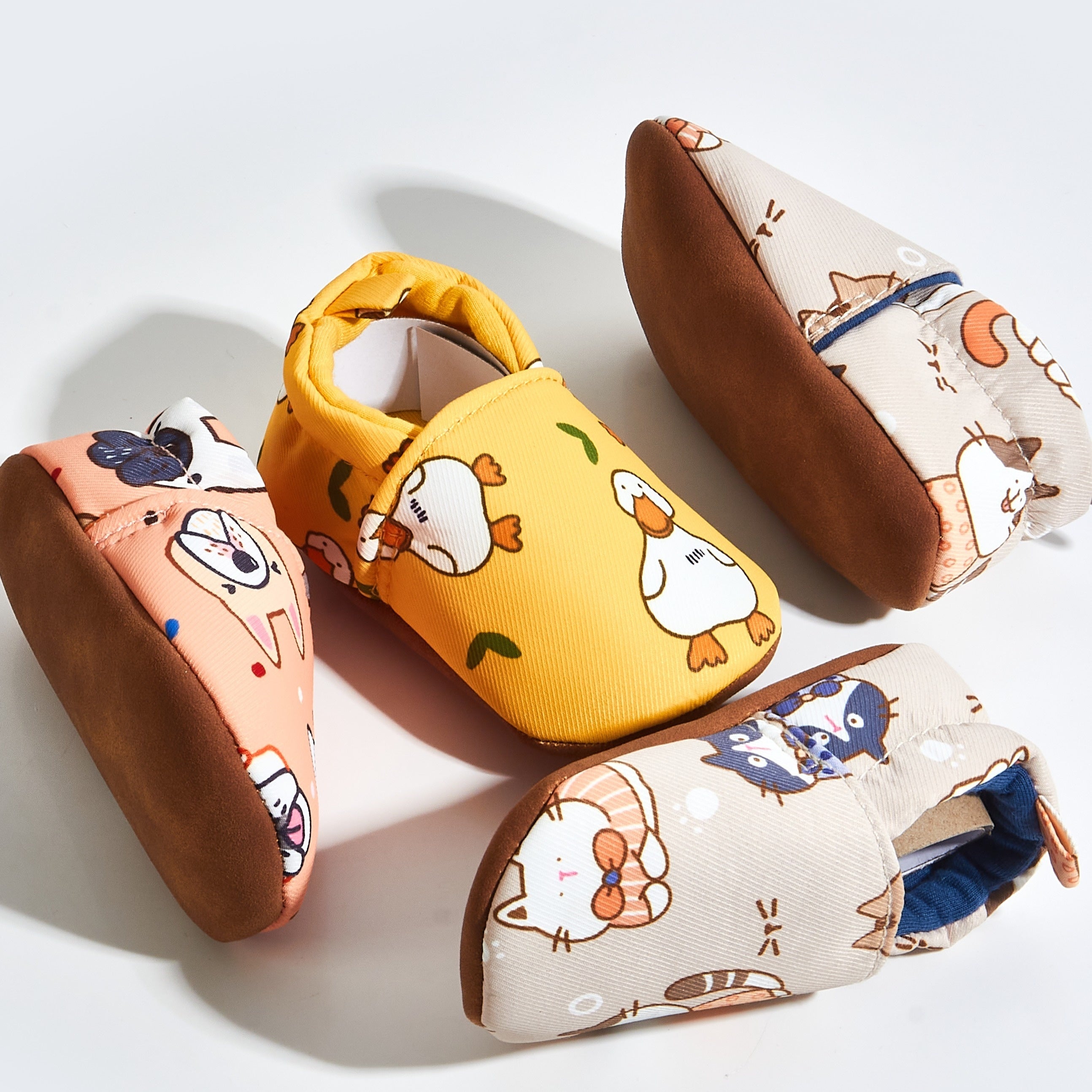 Baby Boys Cartoon House Shoes Non Slip Soft Bottom Indoor Walking Shoes
