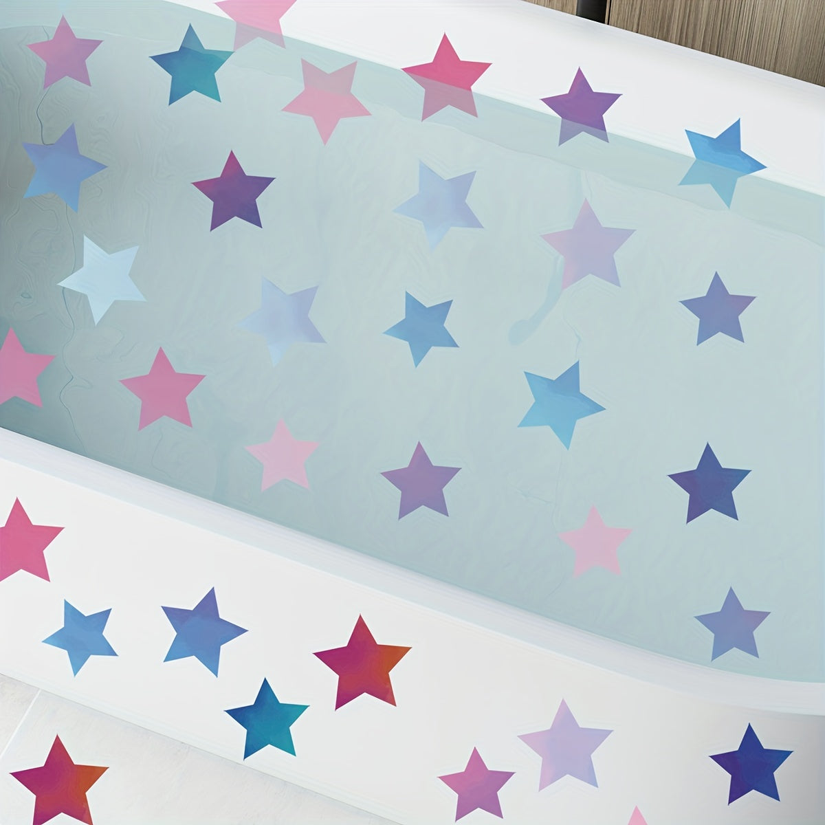 6Pcs Colorful Star Bathtub Stickers Waterproof Bathroom Accessories