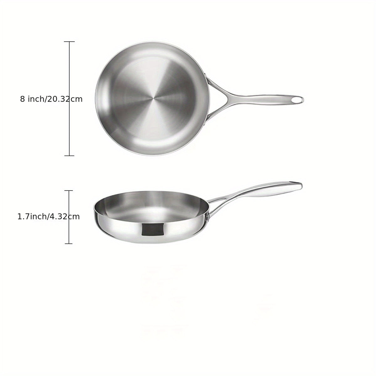 Stainless Steel Frying Pan 20 25 30 Professional Skillet With Lid