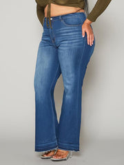  Casual Jeans Women's Raw Trim High Rise