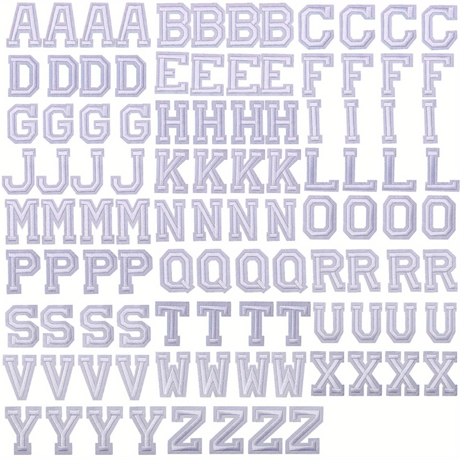 104pcs Iron on Letters/Number Patches for Hats Shoes Backpacks Jacket