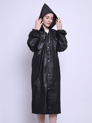 Waterproof Unisex Rain Poncho with Hood for Adults - Reusable