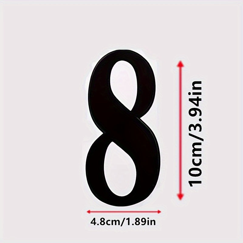 4pcs Large Waterproof Number Stickers Label Numbers