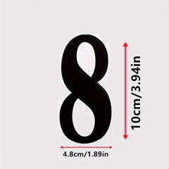 4pcs Large Waterproof Number Stickers Label Numbers
