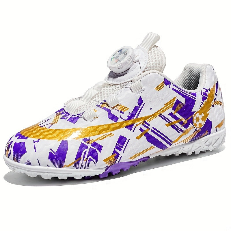 Boy's TF Football Boots Rotating Buckle Anti-Skid Soccer Cleats