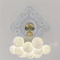 Square Lamp Panel PU Material Ceiling Decoration French Non gypsum Line