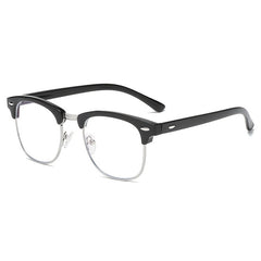 Classic Anti Light Glasses Frame Square Half Metal Half Frame