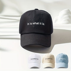 English Letter Baseball Cap It Is What It Is Hat Men's Women's Sunshade Hat