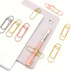Metal Love Pen Holder Portable Fixed Pen Buckle Heart Shaped Bookmark