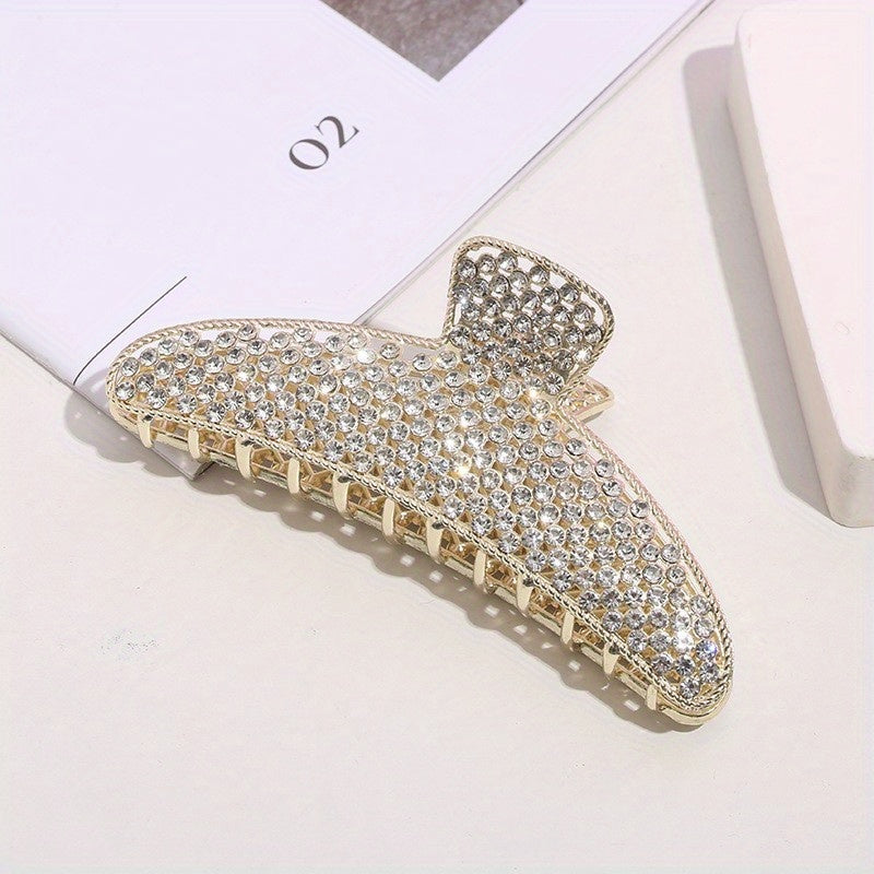 Rhinestone Hair Claw Head Jewelry Shark Claw Ponytail Holder Hair Accessories