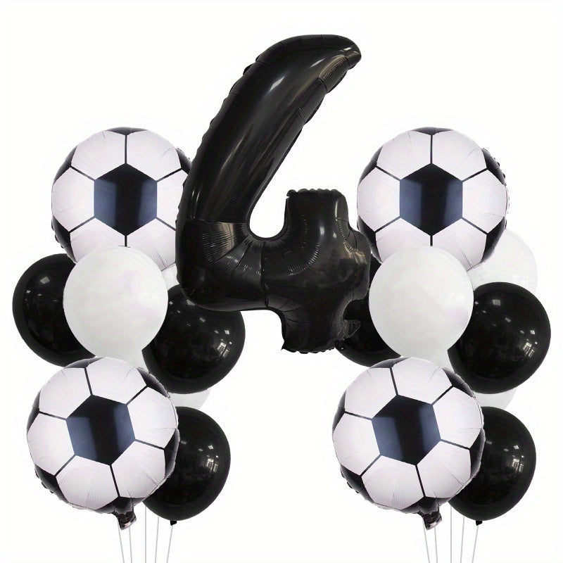 17pcs Football Theme Kids Birthday Party Decor Set
