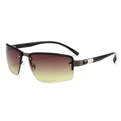Rectangle Metal Sunglasses Business Man Men Male Glasses Retro Vintage