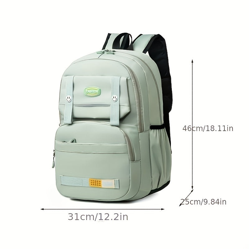 Minimalist Large Capacity School Bag All Match Zipper Backpack