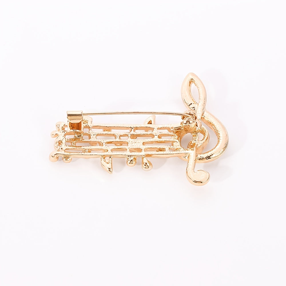 Rhythm Full Drill Jumping Brooch Women's Sweater Corsage Anti-lapsing Pin