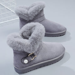 Women's Winter Snow Boots Slip On Ankle High Thermal Shoes