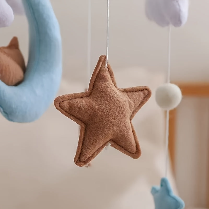 Baby Sheep Bed Bell Animal Shape Toy with Plush Bear