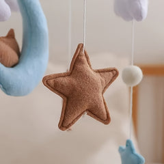 Baby Sheep Bed Bell Animal Shape Toy with Plush Bear